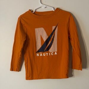 Nautica Kids Bright Orange Long Sleeve Tee